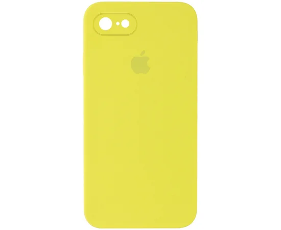 Чехол Silicone Case Square Full Camera Protective (AA) для Apple iPhone 6/6s (4.7") Желтый / Bright Yellow