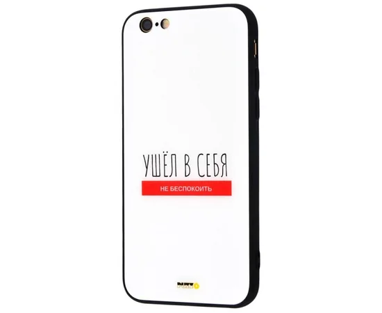 TPU+Glass чехол Mad series для Apple iPhone 6/6s (4.7") Ушел в себя