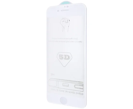 Защитное стекло 5D Hard (full glue)  для Apple iPhone 6/6s (4.7") Белый