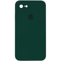 Чехол Silicone Case Square Full Camera Protective (AA) для Apple iPhone 6/6s (4.7") Зеленый / Dark green
