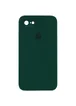 Чехол Silicone Case Square Full Camera Protective (AA) для Apple iPhone 6/6s (4.7") Зеленый / Dark green