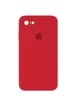 Чехол Silicone Case Square Full Camera Protective (AA) для Apple iPhone 6/6s (4.7") Красный / Camellia