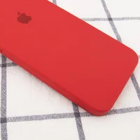 Чохол Silicone Case Square Full Camera Protective (AA) для Apple iPhone 6 / 6s (4.7 ") Червоний / Camellia
