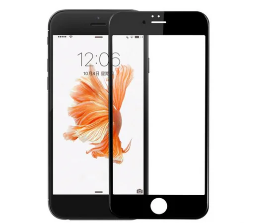 Гибкое защитное 3D стекло AMC для Apple iPhone 6/6s (4.7") (+пленка) Черное