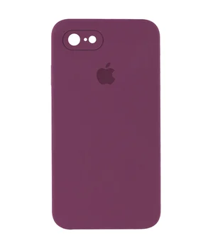 Чехол Silicone Case Square Full Camera Protective (AA) для Apple iPhone 6/6s (4.7") Бордовый / Maroon