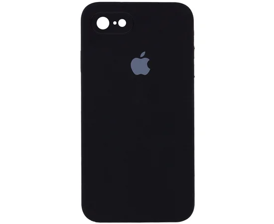 Чохол Silicone Case Square Full Camera Protective (AA) для Apple iPhone 6 / 6s (4.7 ") Чорний / Black