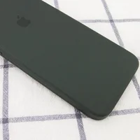 Чехол Silicone Case Square Full Camera Protective (AA) для Apple iPhone 6/6s (4.7") Зеленый / Black Green
