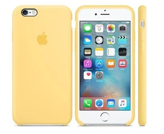Чехол Silicone case (AAA) для Apple iPhone 6/6s (4.7") Желтый / Yellow