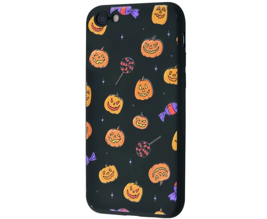 TPU чехол WAVE Fancy для Apple iPhone 6/6s (4.7") Smiling pumpkins / Black