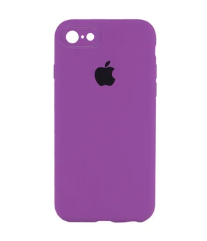 Чехол Silicone Case Square Full Camera Protective (AA) для Apple iPhone 6/6s (4.7") Фиолетовый / Grape