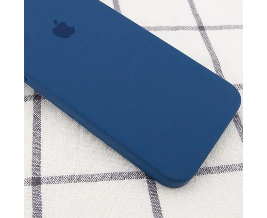 Чехол Silicone Case Square Full Camera Protective (AA) для Apple iPhone 6/6s (4.7") Синий / Navy blue
