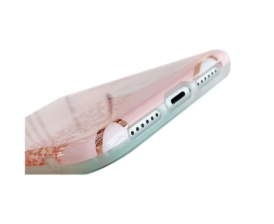 TPU Чехол Геометрия с держателем для телефона для Apple iPhone 6/6s (4.7") Розовый