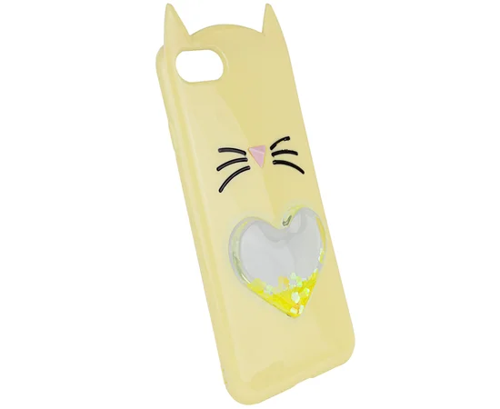 Силиконовый чехол Love Cat 3D для Apple iPhone 6/6s (4.7") Желтый