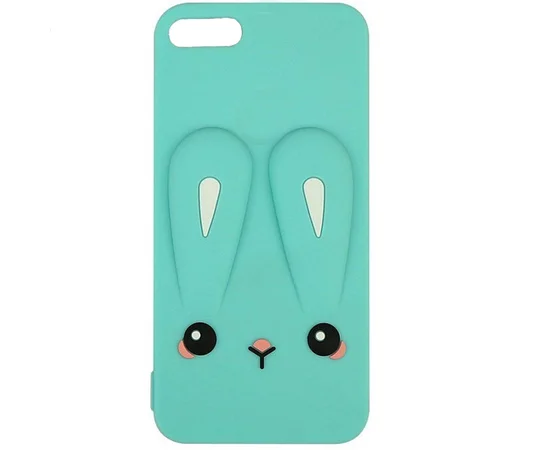 Силиконовая накладка 3D Child Bunny для Apple iPhone 6 / 6s/ 7 / 8 (4.7") Мятный / Mint
