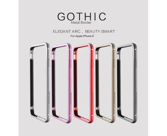 Металлический бампер Nillkin Gothic Series для Apple iPhone 6/6s (4.7") Красный