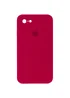 Чехол Silicone Case Square Full Camera Protective (AA) для Apple iPhone 6/6s (4.7") Красный / Rose Red