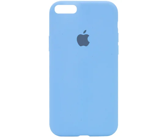 Чехол Silicone Case Full Protective (AA) для Apple iPhone 6/6s (4.7") Голубой / Cornflower