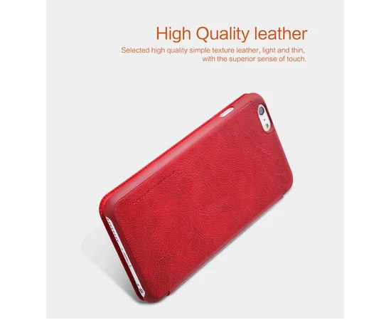 Кожаный чехол (книжка) Nillkin Qin Series для Apple iPhone 6/6s (4.7") Красный