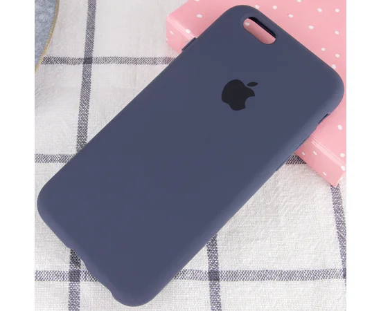 Чехол Silicone Case Full Protective (AA) для Apple iPhone 6/6s (4.7") Темный Синий / Midnight Blue