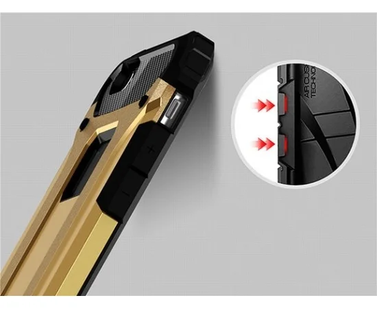 Бронированный противоударный TPU+PC чехол Immortal для Apple iPhone 6/6s (4.7") Золотой