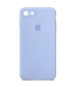 Чехол Silicone Case Square Full Camera Protective (AA) для Apple iPhone 6/6s (4.7") Голубой / Lilac Blue