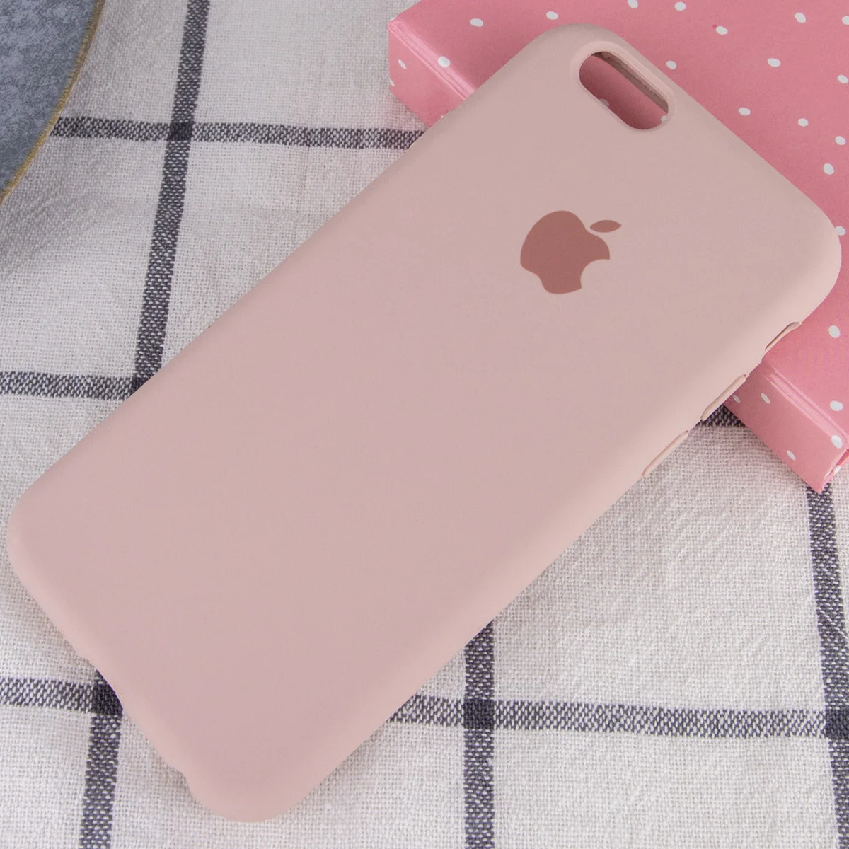 Чехол Silicone Case Full Protective (AA) для Apple iPhone 6/6s (4.7") Розовый / Pink Sand