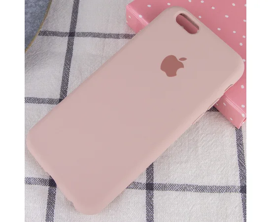 Чехол Silicone Case Full Protective (AA) для Apple iPhone 6/6s (4.7") Розовый / Pink Sand