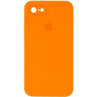 Чохол Silicone Case Square Full Camera Protective (AA) для Apple iPhone 6 / 6s (4.7 ") Помаранчевий / Bright Orange