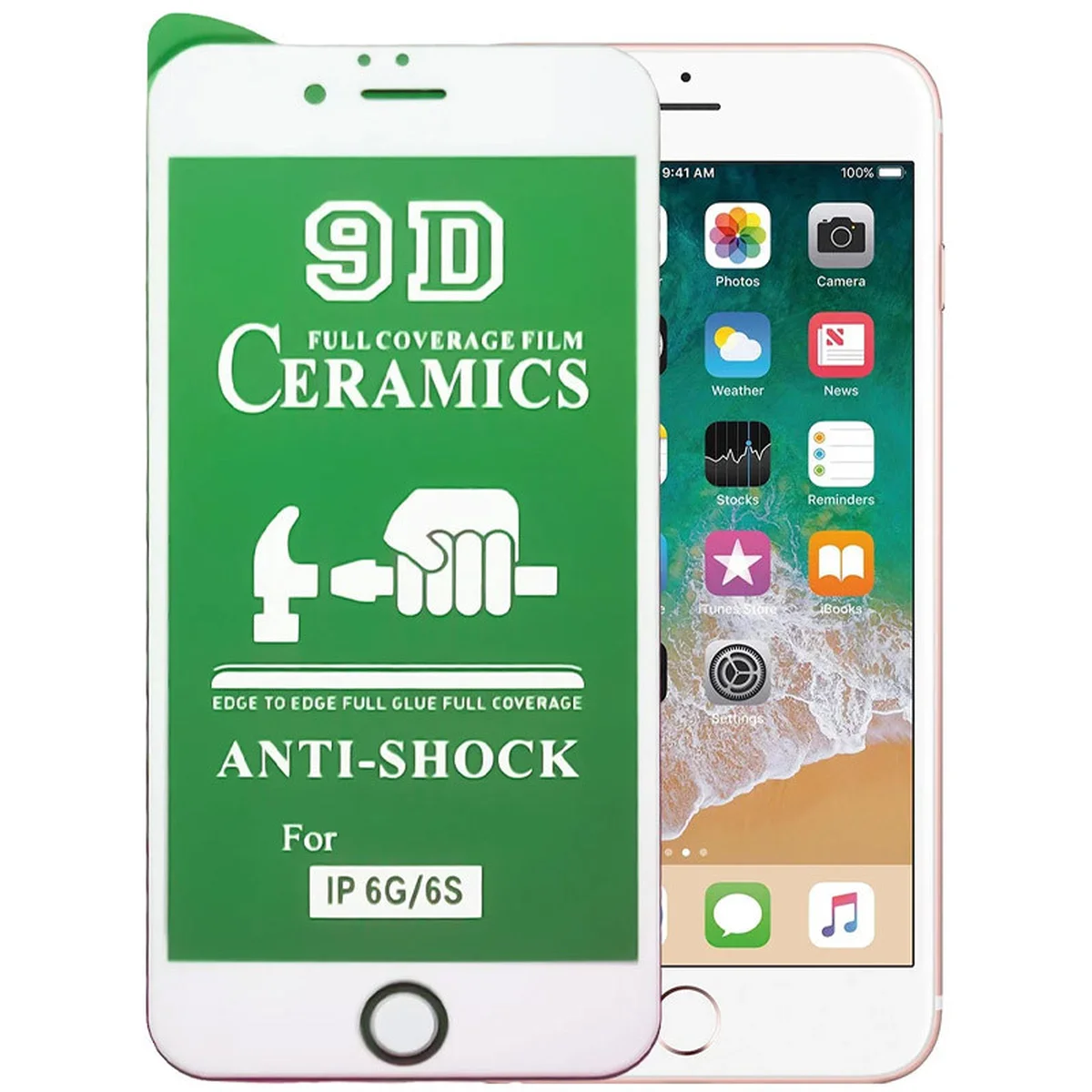 Захисна плівка Ceramics 9D для Apple iPhone 6 / 6s (4.7 ") Білий