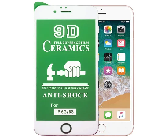 Защитная пленка Ceramics 9D для Apple iPhone 6/6s (4.7") Белый