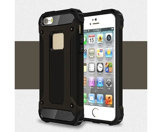 Бронированный противоударный TPU+PC чехол Immortal для Apple iPhone 6/6s (4.7") Черный