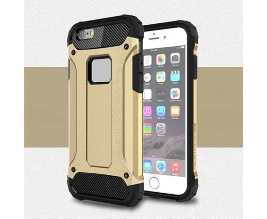 Бронированный противоударный TPU+PC чехол Immortal для Apple iPhone 6/6s (4.7") Золотой