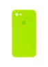 Чехол Silicone Case Square Full Camera Protective (AA) для Apple iPhone 6/6s (4.7") Салатовый / Neon green