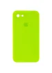 Чехол Silicone Case Square Full Camera Protective (AA) для Apple iPhone 6/6s (4.7") Салатовый / Neon green