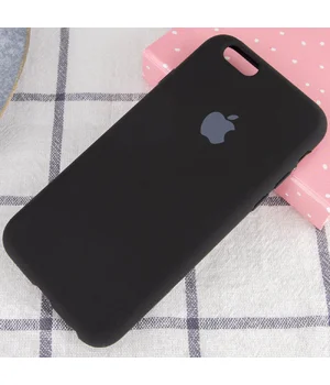 Чохол Silicone Case Full Protective (AA) для Apple iPhone 6 / 6s (4.7 ") Чорний / Black
