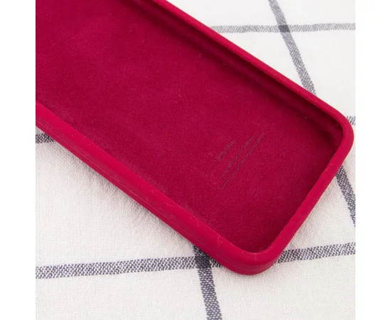 Чохол Silicone Case Square Full Camera Protective (AA) для Apple iPhone 6 / 6s (4.7 ") Червоний / Rose Red