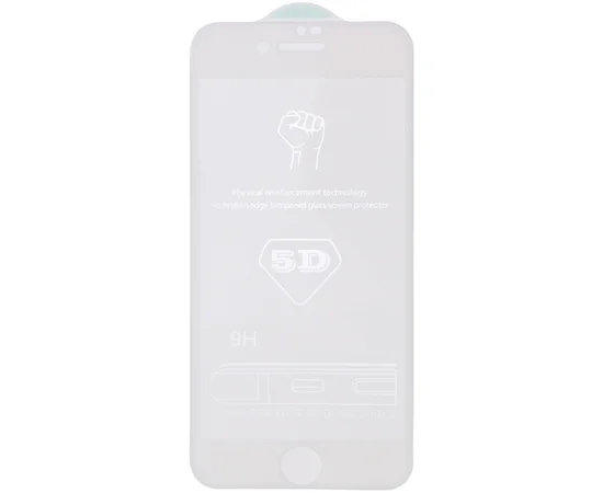 Захисне скло 5D Hard (full glue) для Apple iPhone 6 / 6s (4.7 ") Білий