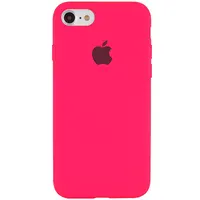 Чохол Silicone Case Full Protective (AA) для Apple iPhone 6 / 6s (4.7 ") Рожевий / Barbie pink