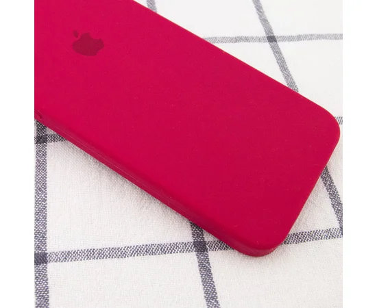 Чохол Silicone Case Square Full Camera Protective (AA) для Apple iPhone 6 / 6s (4.7 ") Червоний / Rose Red