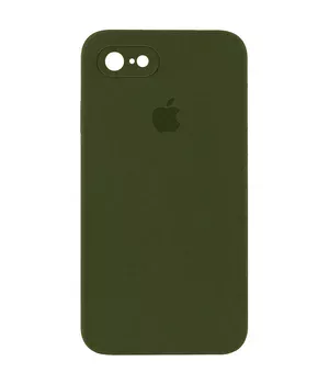 Чохол Silicone Case Square Full Camera Protective (AA) для Apple iPhone 6/6s (4.7") Зелений / Dark Olive