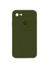 Чехол Silicone Case Square Full Camera Protective (AA) для Apple iPhone 6/6s (4.7") Зеленый / Dark Olive