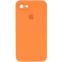 Чехол Silicone Case Square Full Camera Protective (AA) для Apple iPhone 6/6s (4.7") Оранжевый / Papaya