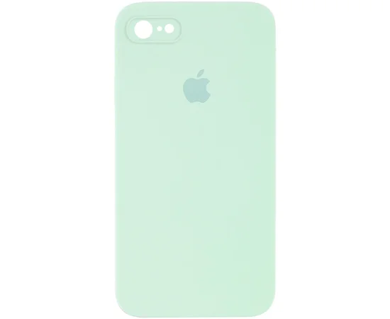 Чохол Silicone Case Square Full Camera Protective (AA) для Apple iPhone 6 / 6s (4.7 ") Бірюзовий / Light Turquoise