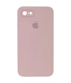 Чехол Silicone Case Square Full Camera Protective (AA) для Apple iPhone 6/6s (4.7") Розовый / Pink Sand