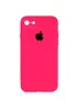 Чехол Silicone Case Square Full Camera Protective (AA) для Apple iPhone 6/6s (4.7") Розовый / Barbie pink