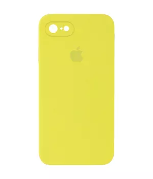Чохол Silicone Case Square Full Camera Protective (AA) для Apple iPhone 6 / 6s (4.7 ") Жовтий / Bright Yellow