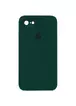 Чохол Silicone Case Square Full Camera Protective (AA) для Apple iPhone 6 / 6s (4.7 ") Зелений / Dark green
