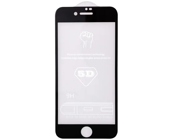 Захисне скло 5D Hard (full glue) для Apple iPhone 6 / 6s (4.7 ") Чорний