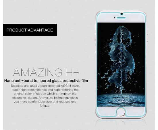 Захисне скло Nillkin (H +) для Apple iPhone 6 / 6s (4.7 ") Прозорий