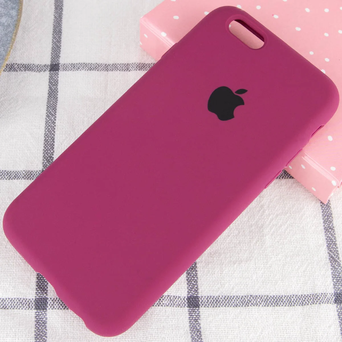 Чохол Silicone Case Full Protective (AA) для Apple iPhone 6 / 6s (4.7 ") Бордовий / Maroon